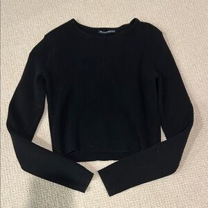 Brandy Melville Black Ribbed Long Sleeve Top